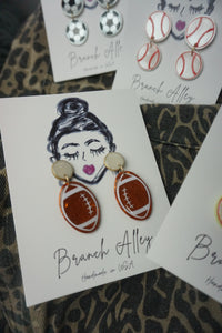 Glam football dangle (9 colors)