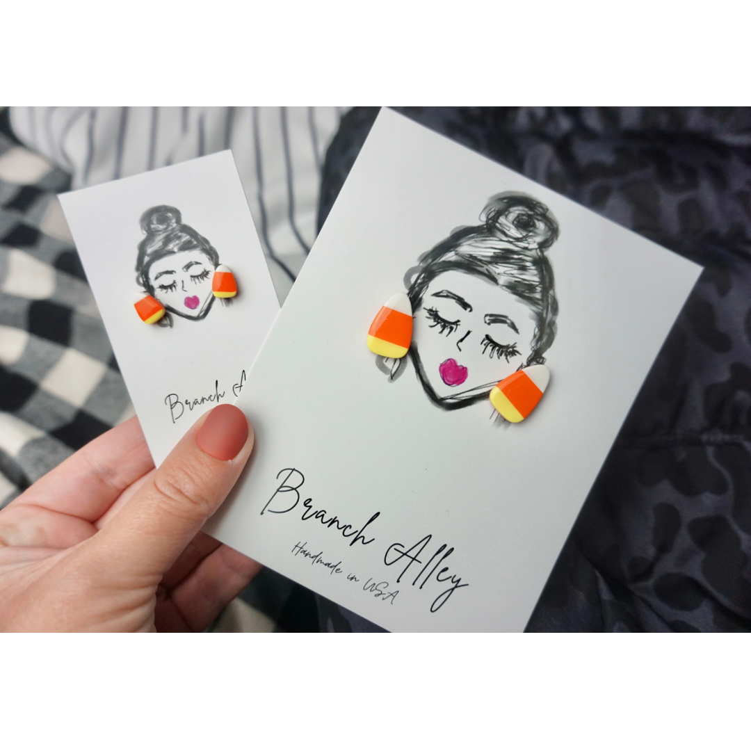 Candy Corn studs (2 sizes)